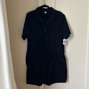 NWT Old Navy Chino Black Jumpsuit in Size L